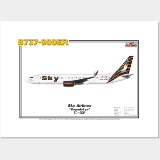 Boeing B737-900ER - Sky Airlines "Kapadokya" (Art Print) Posters and Art